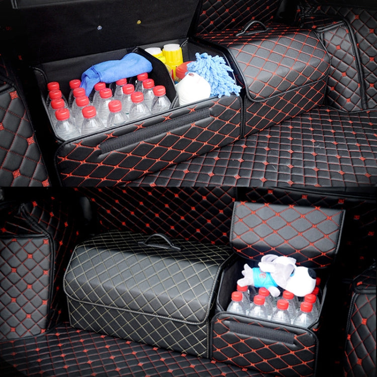 Car Trunk Foldable Storage Box, Rhombic Grid Large Size: 54 x 32 x 30cm (Beige) - Stowing Tidying by PMC TechLife | Online Shopping South Africa | PMC TechLife | Buy Now Pay Later Mobicred