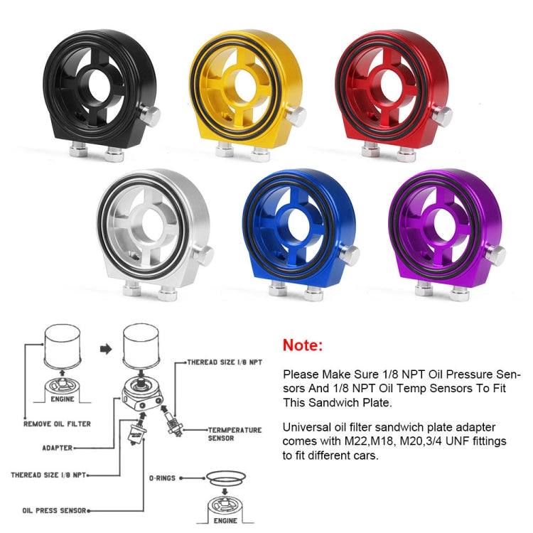 Car Modification Oil Temperature and Oil Pressure Gauge Adapter (Black) - Engine Fittings by PMC TechLife | Online Shopping South Africa | PMC TechLife | Buy Now Pay Later Mobicred