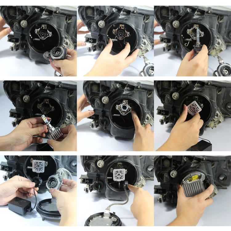 1 Pair D Series D2S Car HID Ballast to LED Headlight DC12V / 35W / 6000K / 5000LM - LED Headlamps by PMC TechLife | Online Shopping South Africa | PMC TechLife | Buy Now Pay Later Mobicred