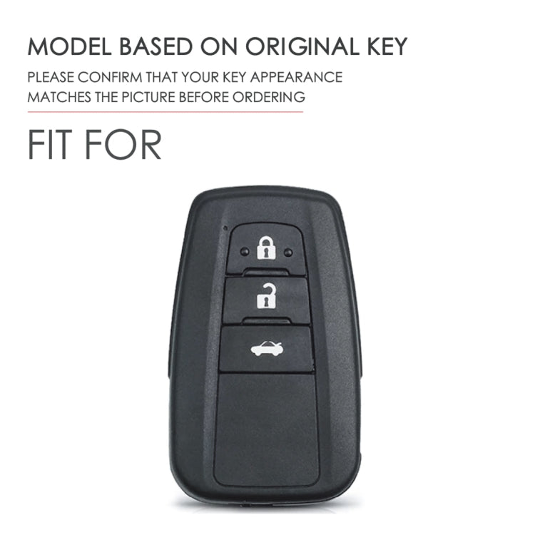 Hallmo Car Female Style Cowhide Leather Key Protective Cover for Toyota(Lake Blue) - Car Key Cases by Hallmo | Online Shopping South Africa | PMC TechLife | Buy Now Pay Later Mobicred