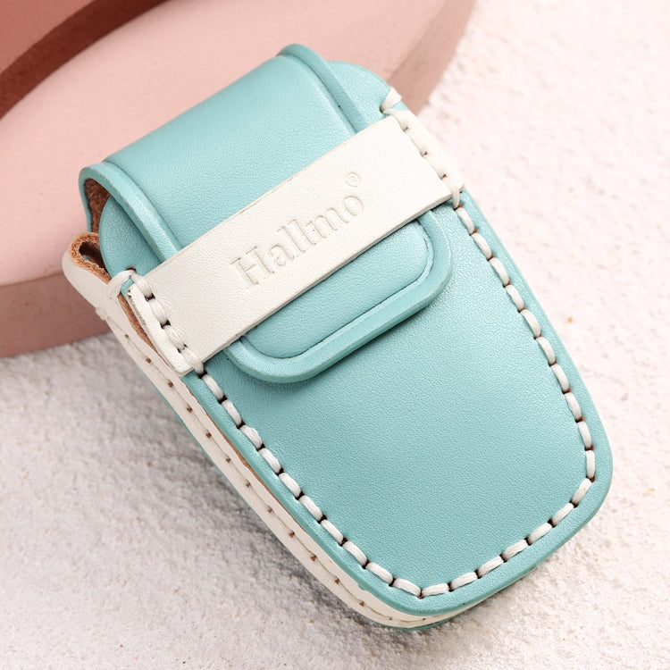 Hallmo Car Female Style Cowhide Leather Key Protective Cover for Toyota(Sky Blue) - Car Key Cases by Hallmo | Online Shopping South Africa | PMC TechLife | Buy Now Pay Later Mobicred