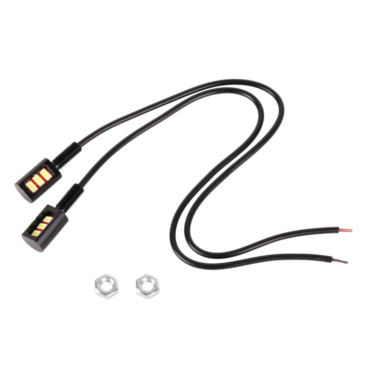 1 Pair DC12V 0.4W 3LEDs SMD-5630 Car / Motorcycle License Plate Light, Cable Length: 27cm (Red Light) - License Plate Lights by PMC TechLife | Online Shopping South Africa | PMC TechLife | Buy Now Pay Later Mobicred