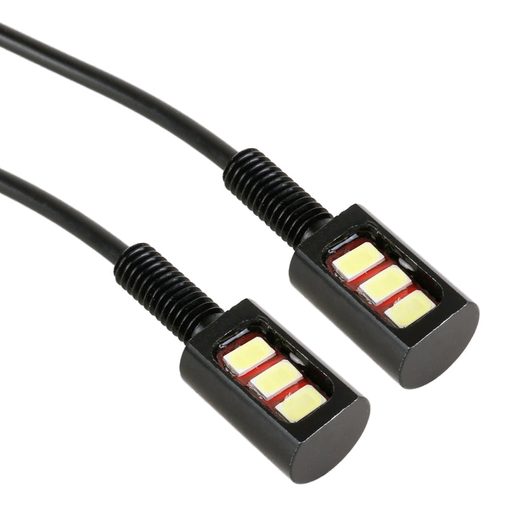 1 Pair DC12V 0.4W 3LEDs SMD-5630 Car / Motorcycle License Plate Light, Cable Length: 27cm (Red Light) - License Plate Lights by PMC TechLife | Online Shopping South Africa | PMC TechLife | Buy Now Pay Later Mobicred