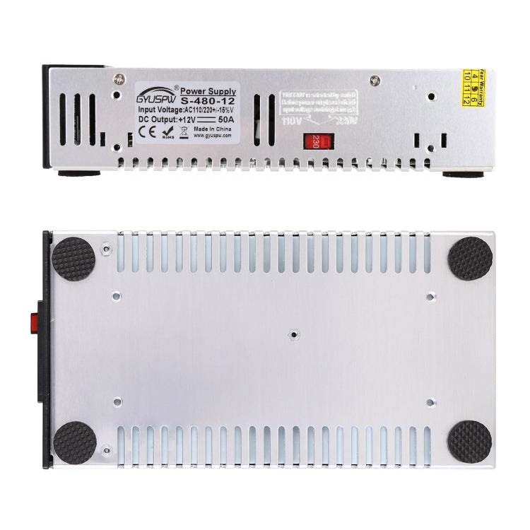 S-480-12 DC12V 480W 40A DIY Regulated DC Switching Power Supply Power Step-down Transformer with Clip - Step-down Transformer by PMC TechLife | Online Shopping South Africa | PMC TechLife | Buy Now Pay Later Mobicred