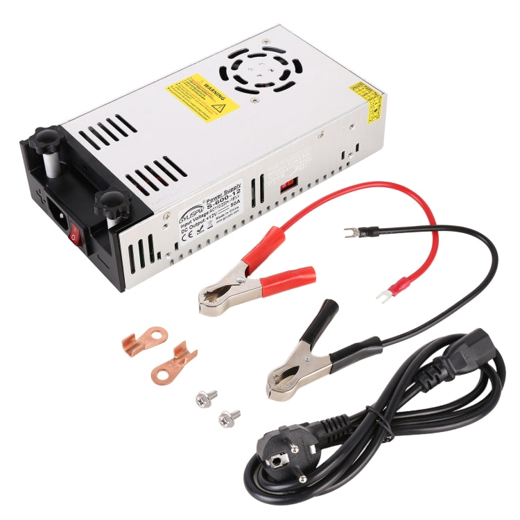 S-600-12 DC12V 600W 50A DIY Regulated DC Switching Power Supply Power Step-down Transformer with Clip, EU Plug - Step-down Transformer by PMC TechLife | Online Shopping South Africa | PMC TechLife | Buy Now Pay Later Mobicred