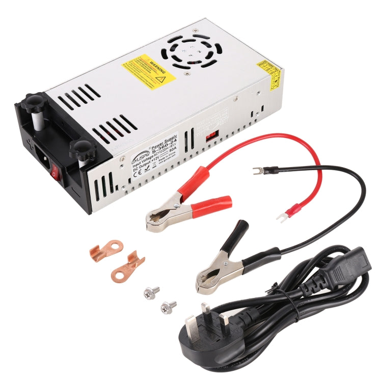 S-360-24 DC24V 360W 15A DIY Regulated DC Switching Power Supply Power Step-down Transformer with Clip, UK Plug - Step-down Transformer by PMC TechLife | Online Shopping South Africa | PMC TechLife | Buy Now Pay Later Mobicred