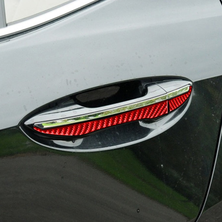 8 PCS / Set Carbon Fiber Car Outer Handle Decorative Sticker for Toyota Corolla 2014-2018,Left and Right Drive Universal(Red) - Decorative Sticker by PMC TechLife | Online Shopping South Africa | PMC TechLife | Buy Now Pay Later Mobicred