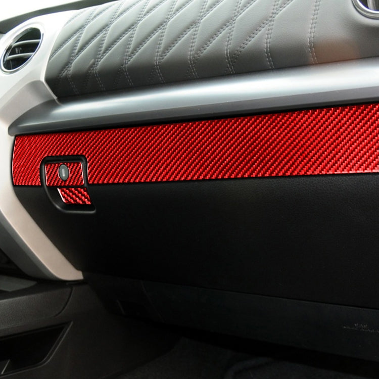 3 PCS / Set Carbon Fiber Car Co-pilot Glove Box Decorative Sticker for Toyota Tundra 2014-2018,Left Drive (Red) - Car Interior Mouldings by PMC Jewellery | Online Shopping South Africa | PMC Jewellery | Buy Now Pay Later Mobicred