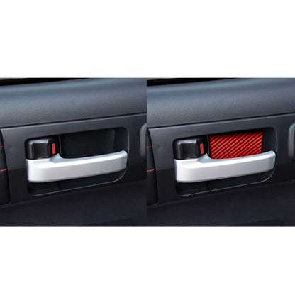 4 PCS / Set Carbon Fiber Car Inner Door Bowl Decorative Sticker for Toyota Tundra 2014-2018,Left and Right Drive Universal (Red) - Car Interior Mouldings by PMC Jewellery | Online Shopping South Africa | PMC Jewellery | Buy Now Pay Later Mobicred