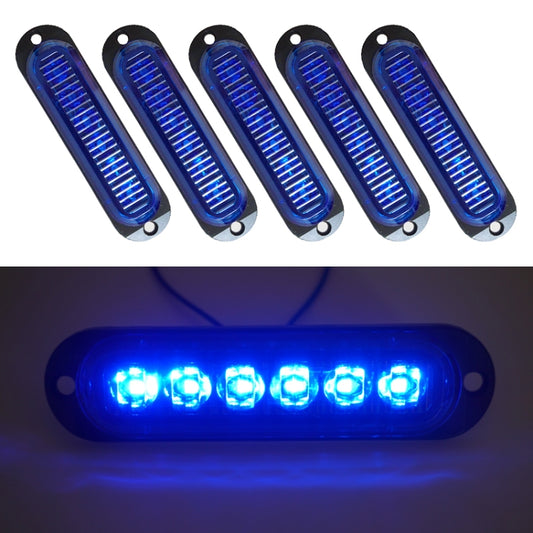 5 PCS MK-093 Car / Truck 6LEDs Side Marker Indicator Lights Bulb Lamp (Blue Light) - Clearance Lights by PMC Jewellery | Online Shopping South Africa | PMC Jewellery | Buy Now Pay Later Mobicred