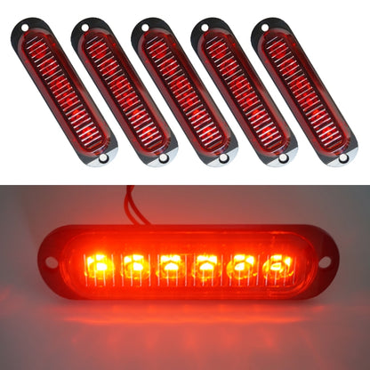 5 PCS MK-093 Car / Truck 6LEDs Side Marker Indicator Lights Bulb Lamp (Red Light) - Clearance Lights by PMC Jewellery | Online Shopping South Africa | PMC Jewellery | Buy Now Pay Later Mobicred