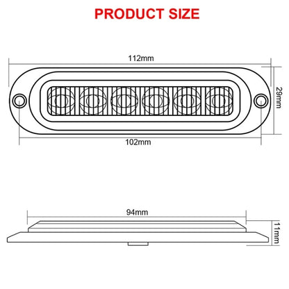 5 PCS MK-093 Car / Truck 6LEDs Side Marker Indicator Lights Bulb Lamp (Red Light) - Clearance Lights by PMC Jewellery | Online Shopping South Africa | PMC Jewellery | Buy Now Pay Later Mobicred