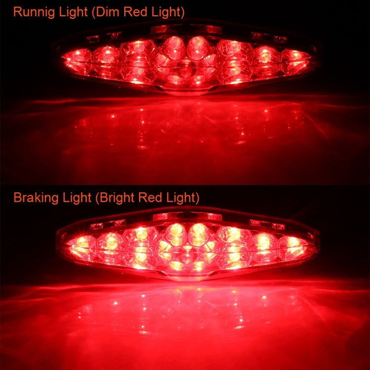 2 PCS KC-WD-NEW-3X Motorcycle LED Brake Light Running Lamp (Transparent Black) - Signal Lights by PMC Jewellery | Online Shopping South Africa | PMC Jewellery | Buy Now Pay Later Mobicred