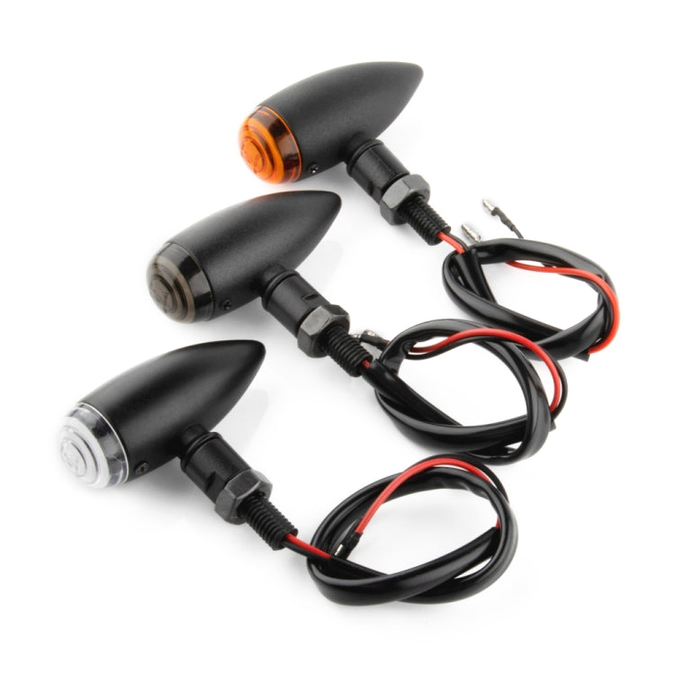 2 PCS KC805 Motorcycle Retro Metal Turn Signal Light (Transparent Black) - Turn Signal by PMC TechLife | Online Shopping South Africa | PMC TechLife | Buy Now Pay Later Mobicred