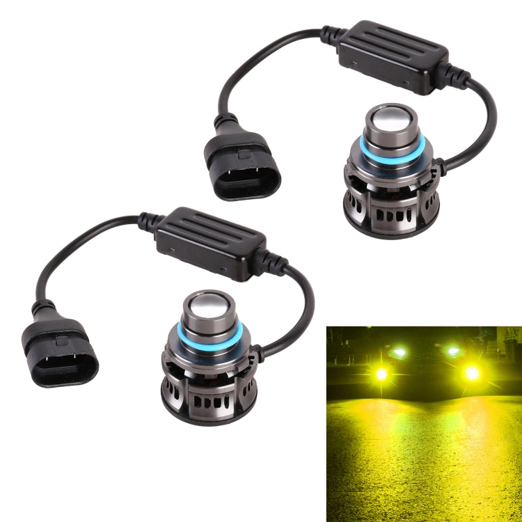 1 Pair 9005 27W / DC12V Car Aluminum Alloy LED Headlight (Gold Light) - LED Headlamps by PMC TechLife | Online Shopping South Africa | PMC TechLife | Buy Now Pay Later Mobicred