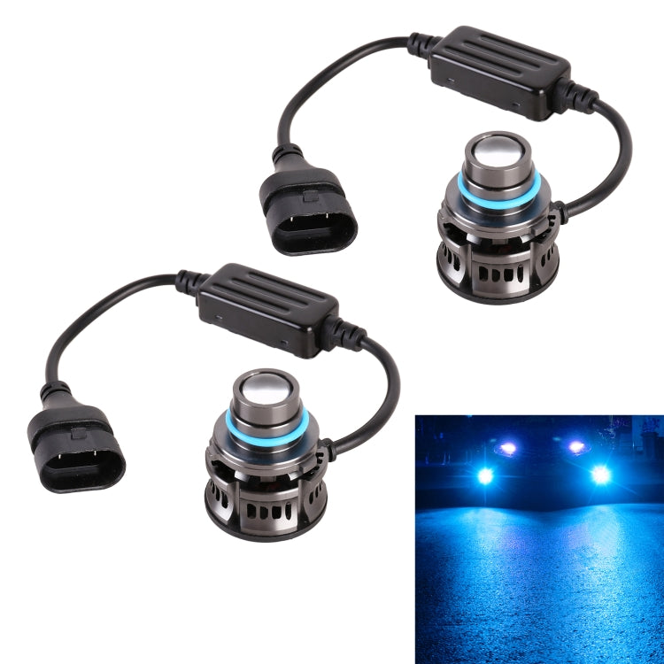 1 Pair 9006 27W / DC12V Car Aluminum Alloy LED Headlight (Blue Light) - LED Headlamps by PMC Jewellery | Online Shopping South Africa | PMC Jewellery | Buy Now Pay Later Mobicred