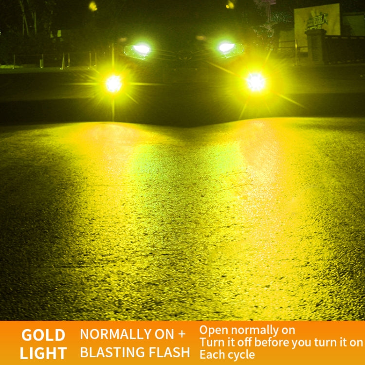 1 Pair 9005 27W / DC12V Car Aluminum Alloy Flashing LED Headlight (Gold Light) - LED Headlamps by PMC TechLife | Online Shopping South Africa | PMC TechLife | Buy Now Pay Later Mobicred