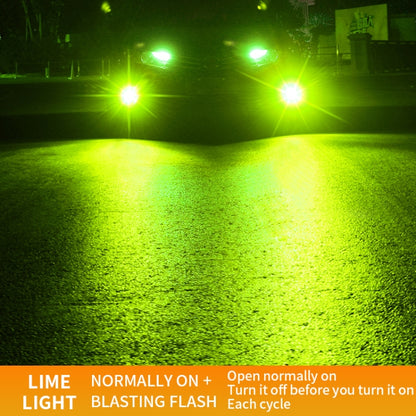 1 Pair 9005 27W / DC12V Car Aluminum Alloy Flashing LED Headlight (Lime Green) - LED Headlamps by PMC Jewellery | Online Shopping South Africa | PMC Jewellery | Buy Now Pay Later Mobicred