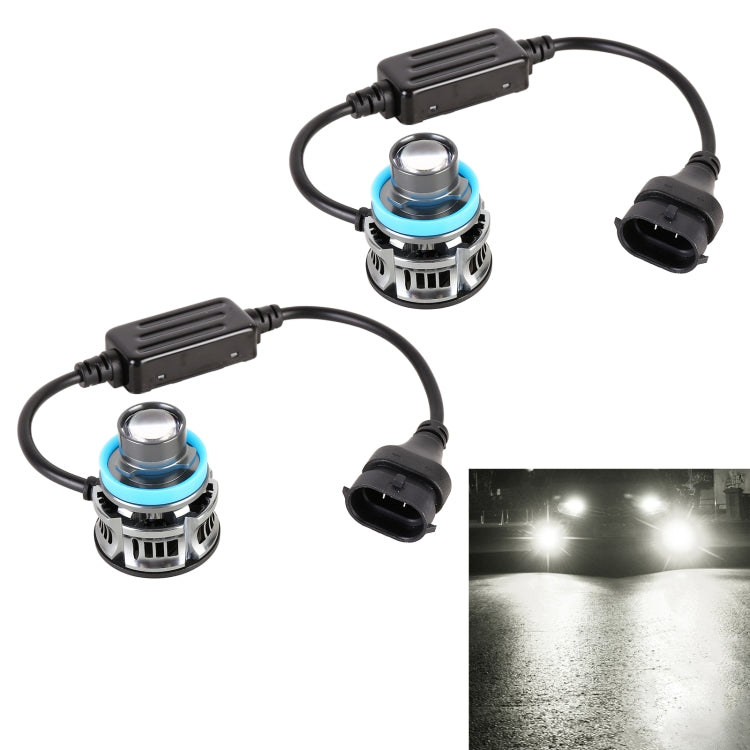 1 Pair H11 27W / DC12V Car Aluminum Alloy Flashing LED Headlight (White Light) - LED Headlamps by PMC TechLife | Online Shopping South Africa | PMC TechLife | Buy Now Pay Later Mobicred