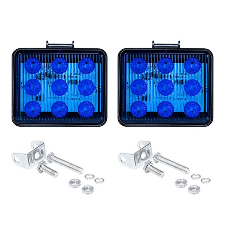 2 PCS ZS-7013 3 inch 9LEDs Strobe Waterproof Car / Truck Warning Light (Blue Light) - Warning Lights by PMC Jewellery | Online Shopping South Africa | PMC Jewellery | Buy Now Pay Later Mobicred