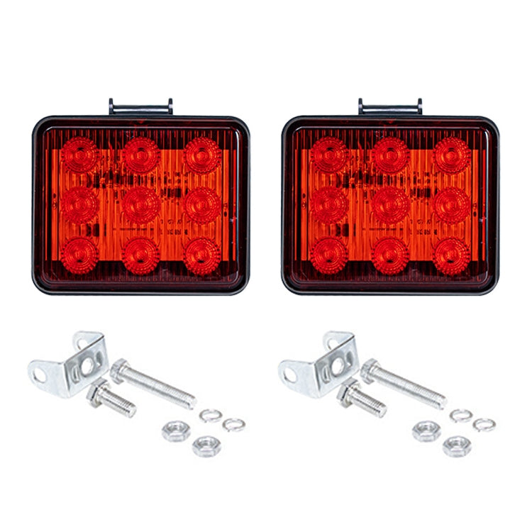 2 PCS ZS-7013 3 inch 9LEDs Strobe Waterproof Car / Truck Warning Light (Red Light) - free shipping - PMC TechLife - Order now!