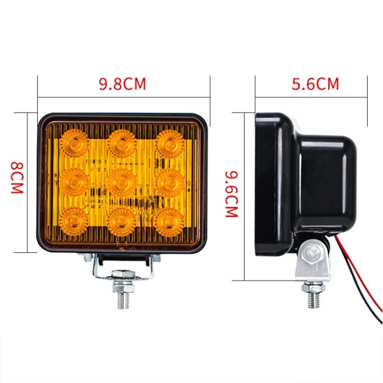 2 PCS ZS-7013 3 inch 9LEDs Strobe Waterproof Car / Truck Warning Light (White Light) - Warning Lights by PMC TechLife | Online Shopping South Africa | PMC TechLife | Buy Now Pay Later Mobicred