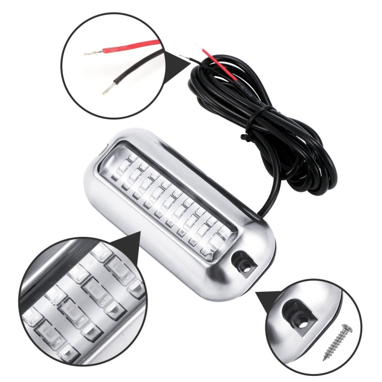 2 PCS MK-027 Ship / Yacht 10-30V 27LEDs Waterproof Stainless Steel Underwater Light(Blue Light) - Marine Accessories & Parts by PMC TechLife | Online Shopping South Africa | PMC TechLife | Buy Now Pay Later Mobicred