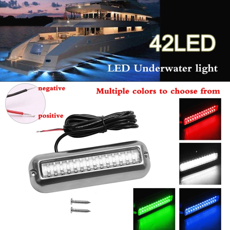 MK-042 Ship / Yacht 10-30V 42LEDs Waterproof Stainless Steel Underwater Light (Red Light) - Marine Accessories & Parts by PMC TechLife | Online Shopping South Africa | PMC TechLife | Buy Now Pay Later Mobicred