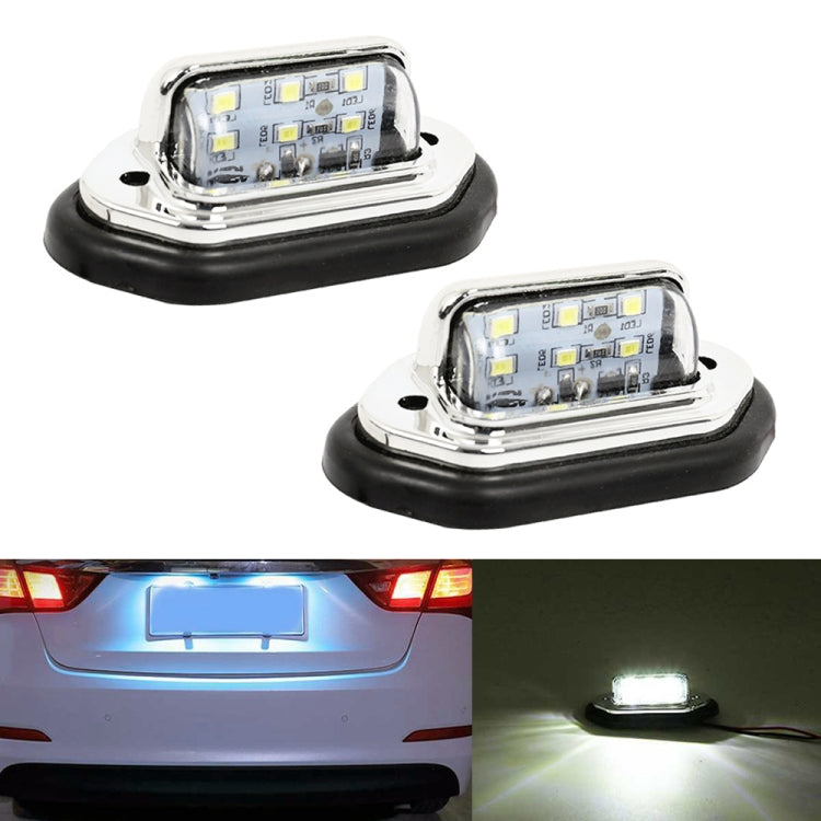 2 PCS MK-257 Car Van Bus Trailer LED Taillight Side Light 12-30V 6LEDs License Plate Light (Silver) - Arrow Turn Lights by PMC TechLife | Online Shopping South Africa | PMC TechLife | Buy Now Pay Later Mobicred