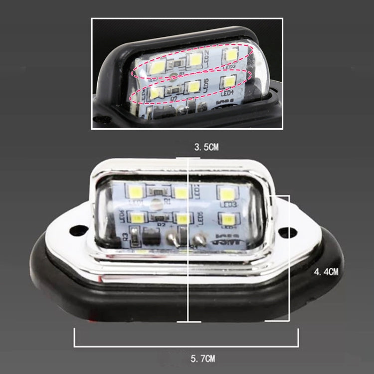2 PCS MK-257 Car Van Bus Trailer LED Taillight Side Light 12-30V 6LEDs License Plate Light (Silver) - Arrow Turn Lights by PMC TechLife | Online Shopping South Africa | PMC TechLife | Buy Now Pay Later Mobicred
