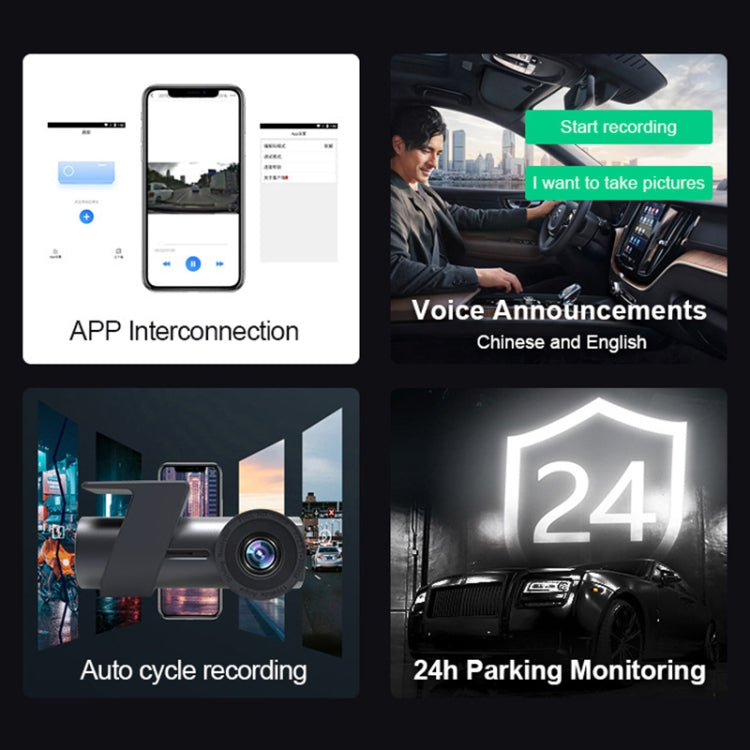 Car WiFi Dual Camera Hidden 360 Degree Rotation Car Driving Recorder - Car DVRs by PMC TechLife | Online Shopping South Africa | PMC TechLife | Buy Now Pay Later Mobicred