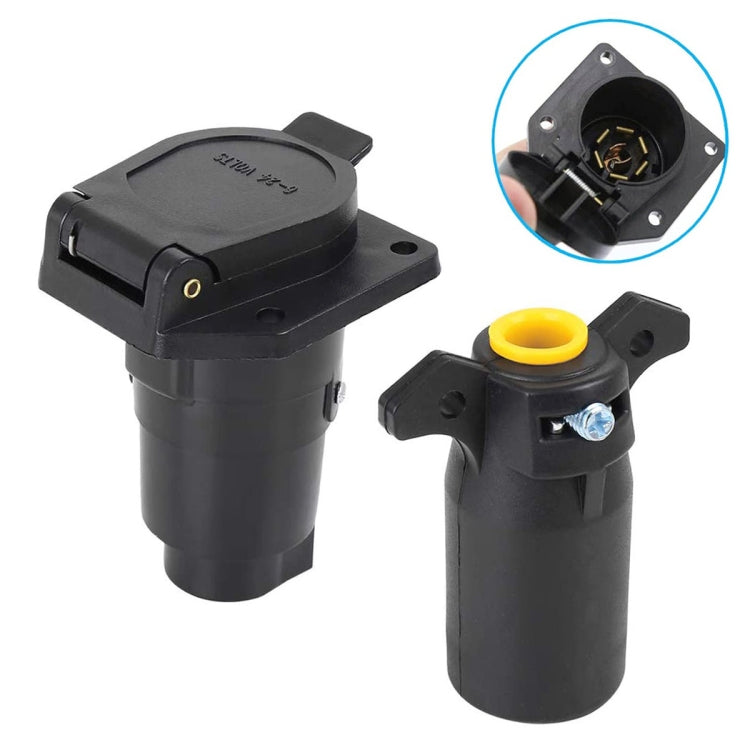 7-PIN 12V Trailer Plug American Flat Blade Connector Adapter - Terminal connectors by PMC Jewellery | Online Shopping South Africa | PMC Jewellery | Buy Now Pay Later Mobicred