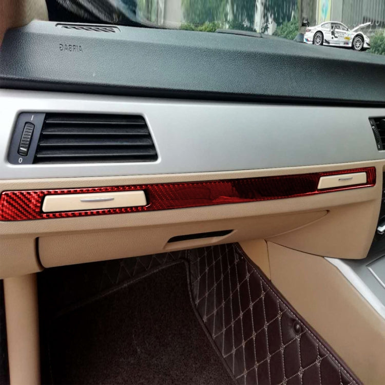 For BMW 3 Series E90 CarBon Fiber Car Water Cup Strip Decorative Sticker,Right Drive (Red) - Car Interior Mouldings by PMC Jewellery | Online Shopping South Africa | PMC Jewellery | Buy Now Pay Later Mobicred