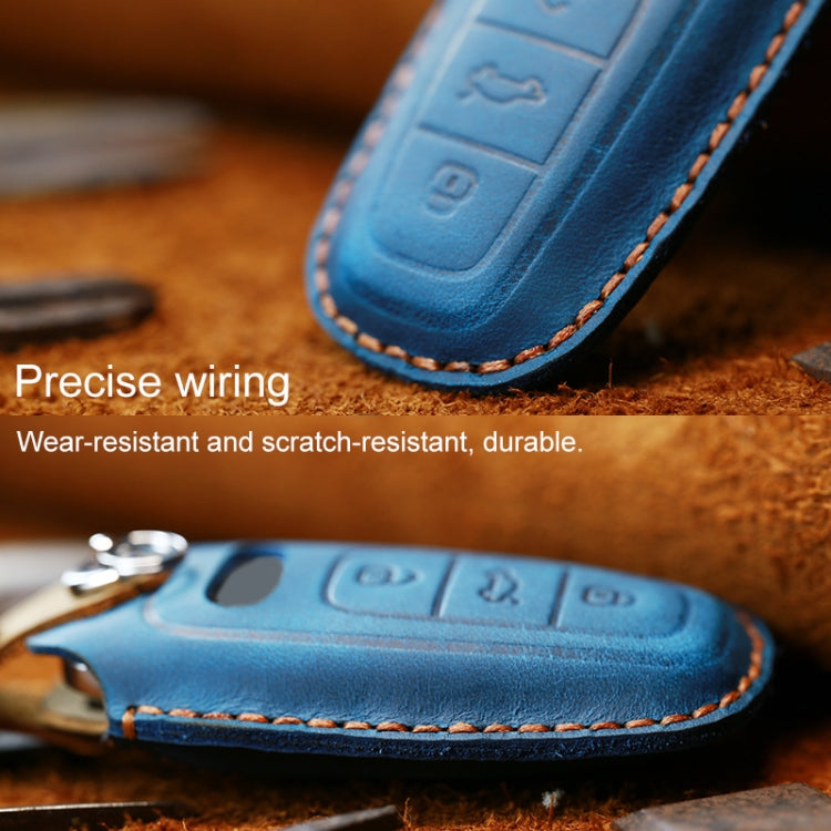For Audi Series Car Cowhide Leather Key Protective Cover Key Case, A Version 2016-2017 (Brown) - free shipping - PMC Jewellery - Order now!
