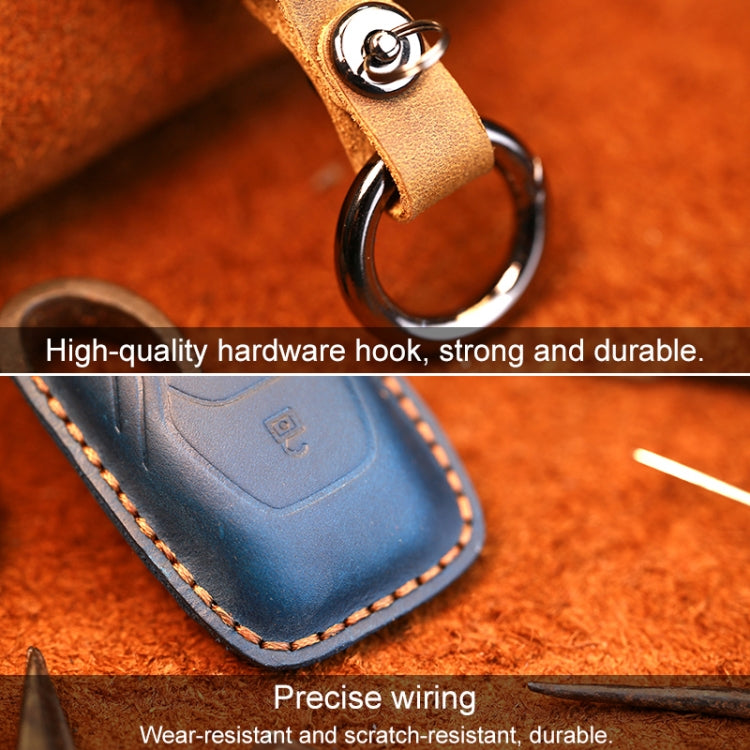 For Ford Old Style Car Cowhide Leather Key Protective Cover Key Case (Brown) - Car Key Cases by PMC Jewellery | Online Shopping South Africa | PMC Jewellery | Buy Now Pay Later Mobicred