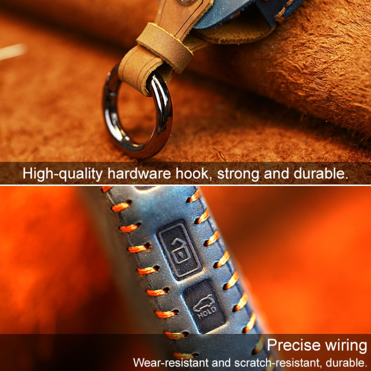 For Kia Car Cowhide Leather Key Protective Cover Key Case, Square Version (Brown) - free shipping - PMC Jewellery - Order now!