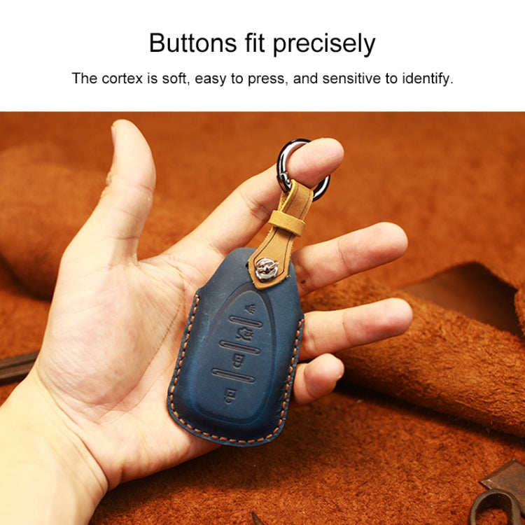 For Chevrolet Car Cowhide Leather Key Protective Cover Key Case, Three Keys Version (Brown) - Car Key Cases by PMC Jewellery | Online Shopping South Africa | PMC Jewellery | Buy Now Pay Later Mobicred
