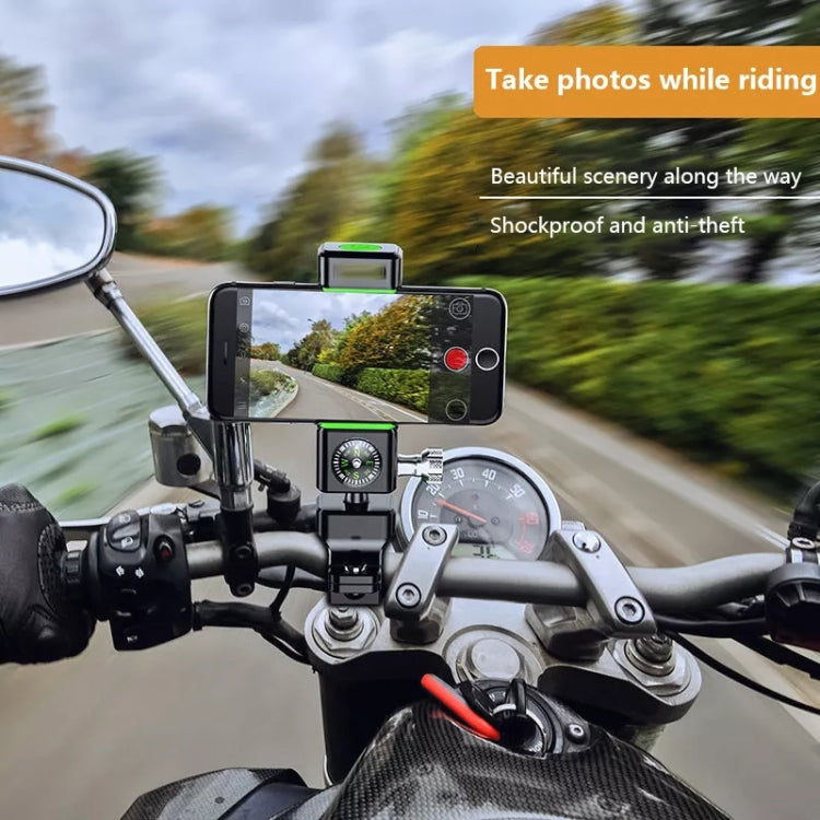 Bicycle / Motorcycle Anti-theft Anti-take Off Mobile Phone Holder with Light (Green) - free shipping - PMC TechLife - Order now!