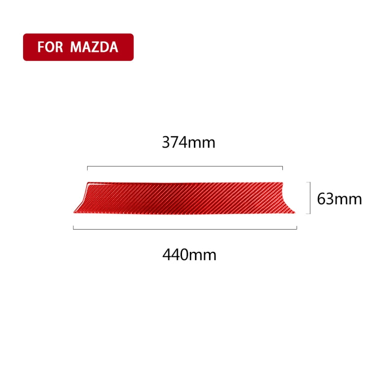 Car Carbon Fiber Dashboard Panel Decorative Sticker for Mazda CX-5 2017-2018, Left and Right Drive (Red) - Car Interior Mouldings by PMC Jewellery | Online Shopping South Africa | PMC Jewellery | Buy Now Pay Later Mobicred