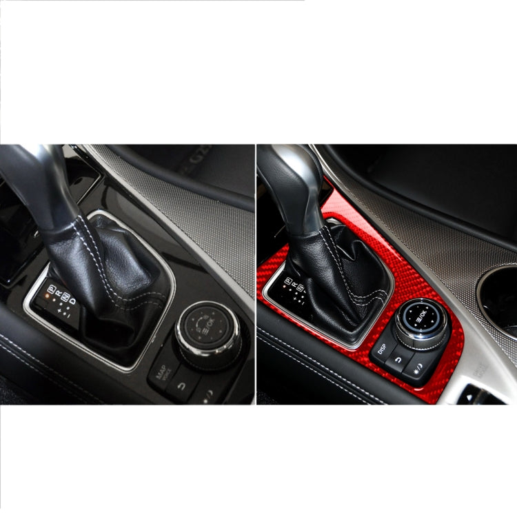 Car Carbon Fiber Gear Panel Decorative Sticker for Infiniti Q50 2014-2020, Left Drive (Red) - Steering Wheel Accessories by PMC TechLife | Online Shopping South Africa | PMC TechLife | Buy Now Pay Later Mobicred