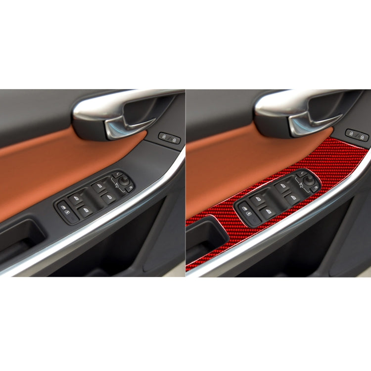 Car Window Lift Decorative Sticker for Volvo V60 2010-2017, Left and Right Drive (Red) - Car Interior Mouldings by PMC Jewellery | Online Shopping South Africa | PMC Jewellery | Buy Now Pay Later Mobicred