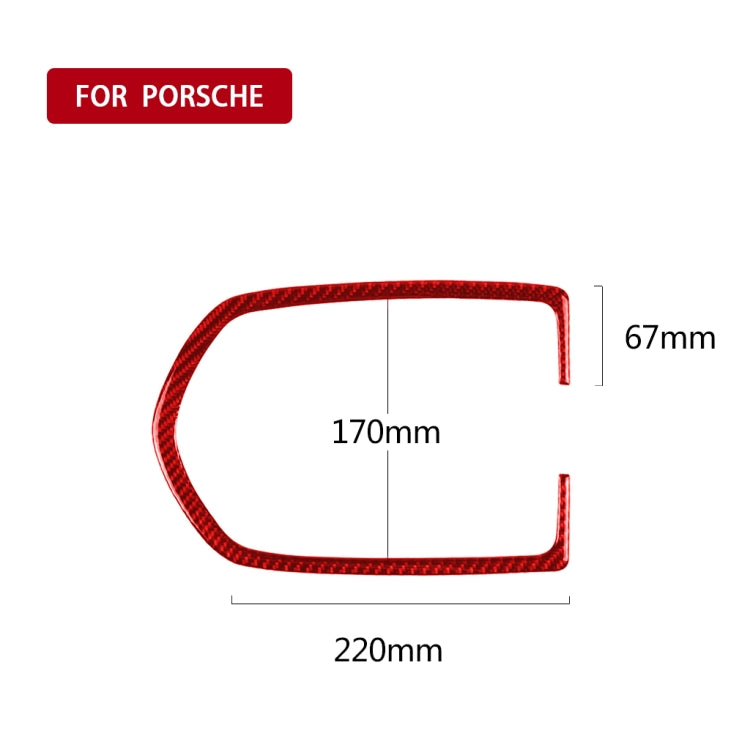 Car Carbon Fiber Dome Light Panel Decorative Sticker for Porsche Macan 2014-2021, Left and Right Drive Universal(Red) - Car Interior Mouldings by PMC TechLife | Online Shopping South Africa | PMC TechLife | Buy Now Pay Later Mobicred