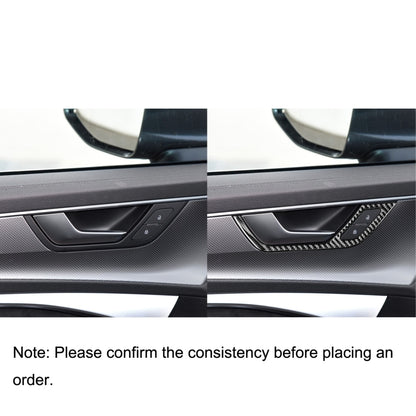 Car Carbon Fiber Inner Door Handle Decorative Sticker for Audi A6L / A7 2019-, Left and Right Drive Universal - Car Interior Mouldings by PMC Jewellery | Online Shopping South Africa | PMC Jewellery | Buy Now Pay Later Mobicred