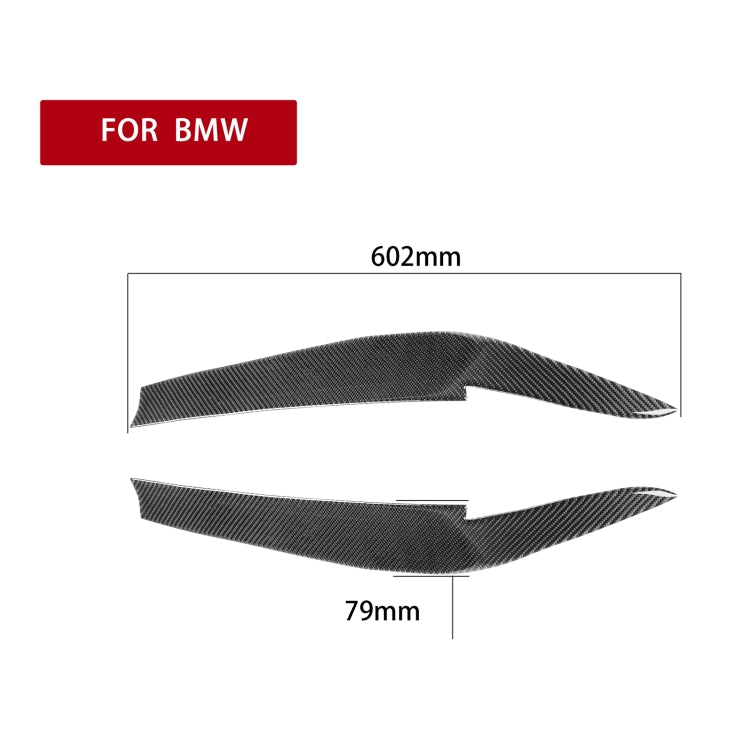 2 PCS / Set Carbon Fiber Car Lamp Eyebrow Decorative Sticker for BMW 5 Series G30 / G38 2018, Drop Glue Version - Lamp Decoration by PMC Jewellery | Online Shopping South Africa | PMC Jewellery | Buy Now Pay Later Mobicred