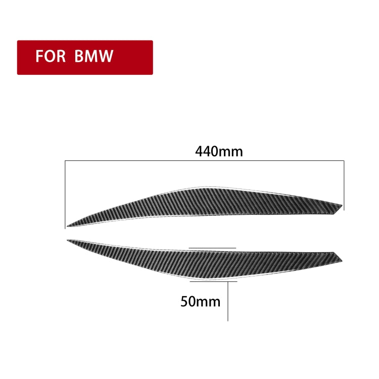 2 PCS / Set Carbon Fiber Car Lamp Eyebrow Decorative Sticker for BMW E71/X6 2008-2014, Drop Glue Version - Lamp Decoration by PMC TechLife | Online Shopping South Africa | PMC TechLife | Buy Now Pay Later Mobicred