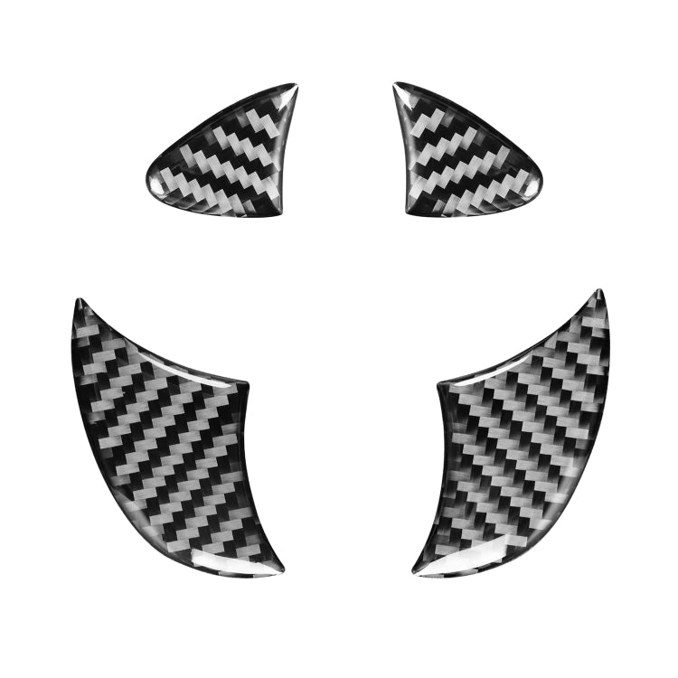 4 PCS / Set Carbon Fiber Car Front Middle Net Logo Decorative Sticker for Toyota 4Runner 2010-2020 - Decorative Sticker by PMC TechLife | Online Shopping South Africa | PMC TechLife | Buy Now Pay Later Mobicred