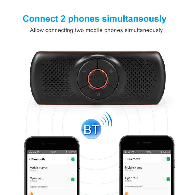 T826 Car Bluetooth Wireless MP3 Player FM Player for Sun Visor - Bluetooth Car Kits by PMC TechLife | Online Shopping South Africa | PMC TechLife | Buy Now Pay Later Mobicred