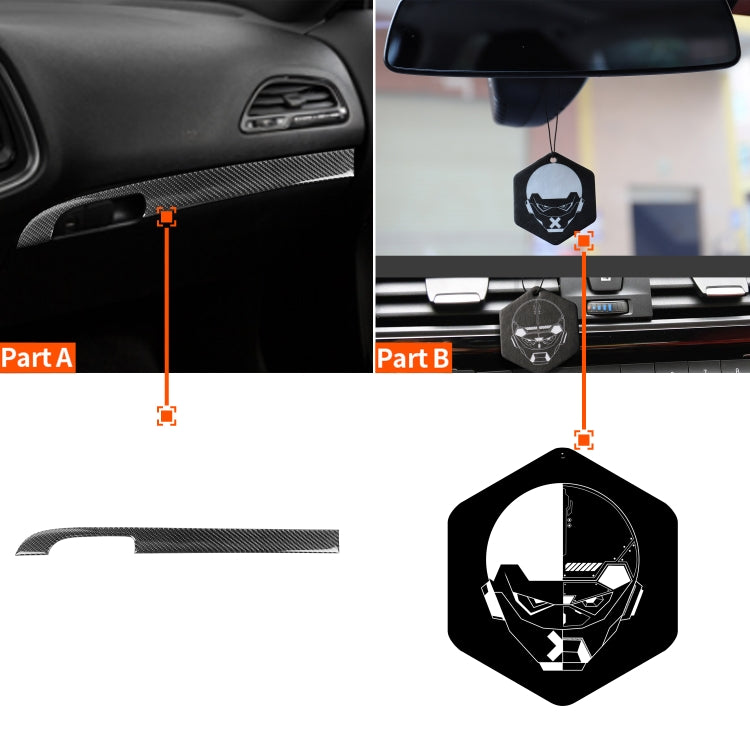 Carbon Fiber Car Co-pilot Storage Bar Decorative Sticker for Dodge Challenger 2015 to Now, Left Driving - Car Interior Mouldings by PMC Jewellery | Online Shopping South Africa | PMC Jewellery | Buy Now Pay Later Mobicred