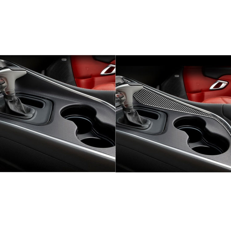 Carbon Fiber Car Central Control Gear Side Decorative Sticker for Dodge Challenger 2015 to Now, Left Driving - Car Interior Mouldings by PMC Jewellery | Online Shopping South Africa | PMC Jewellery | Buy Now Pay Later Mobicred