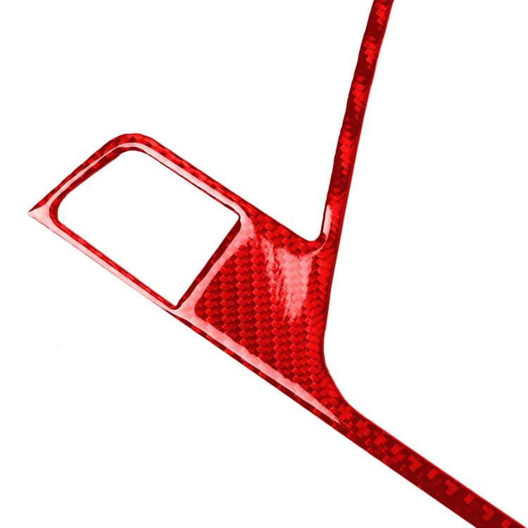 2 PCS / Set Carbon Fiber Car Armrest Box Frame Decorative Sticker for Alfa Romeo Giulia 2017-2019,Left Drive (Red) - Car Interior Mouldings by PMC Jewellery | Online Shopping South Africa | PMC Jewellery | Buy Now Pay Later Mobicred